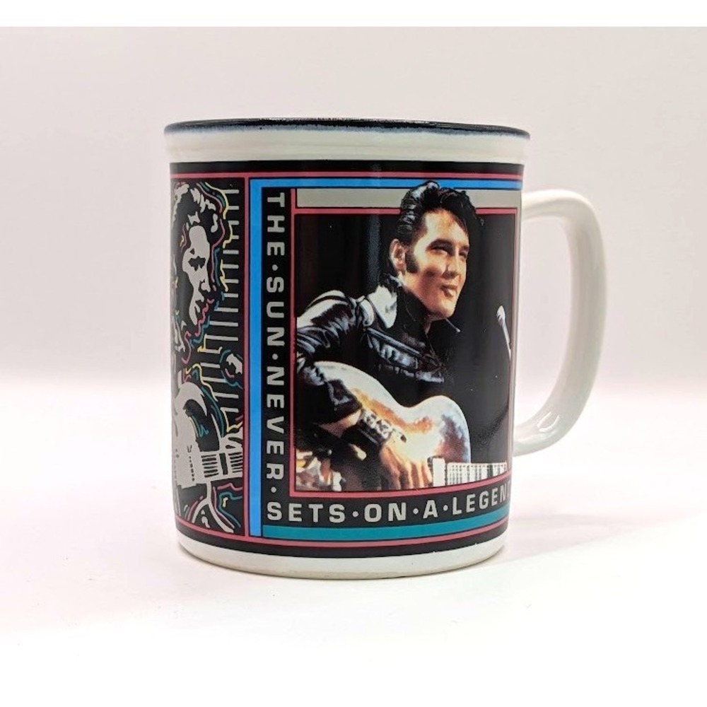 Elvis Presley 1992 Hamilton Gifts Mug The Sun Never Sets On A Legend 68 Comeback